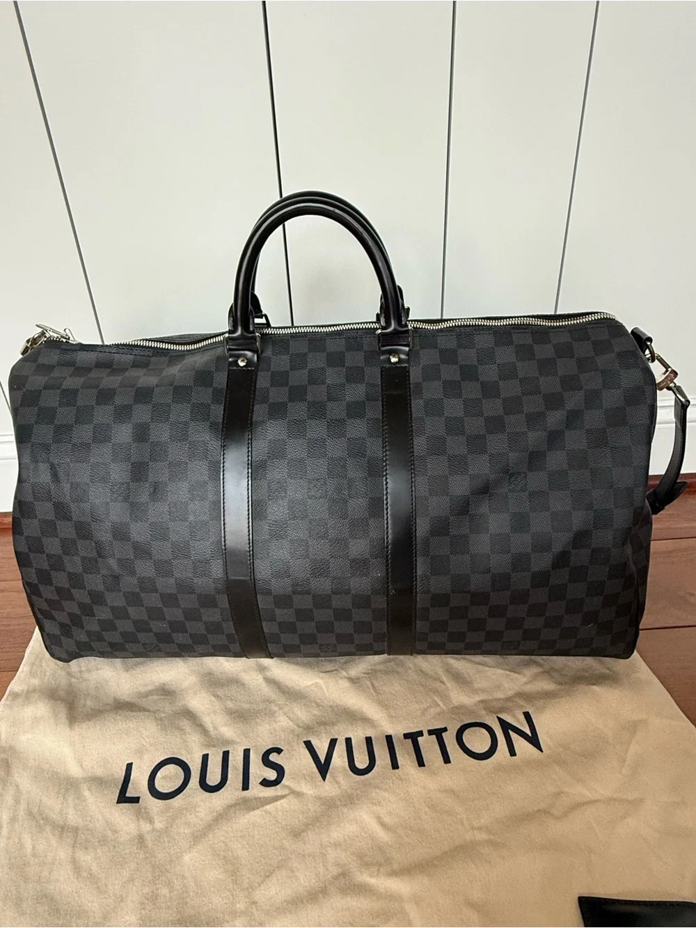 Louis Vuitton Black Damier Graphite Duffel Bag